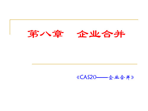 高级财务会计企业合并