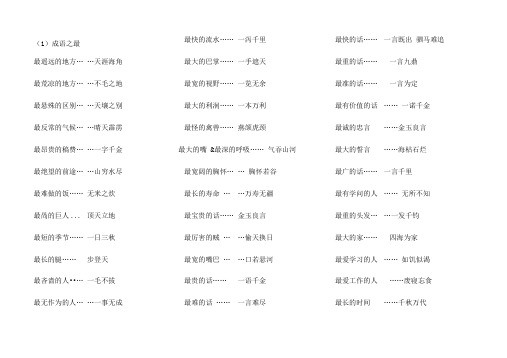 成语专项技术方案设计(成语之最、成语接龙、成语典故含有动物的成语)