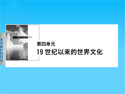 2014-2015学案导学设计高中历史(岳麓版必修三)配套课件学案19 诗歌、小说与戏剧