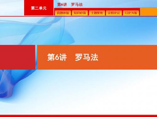 2020版高考历史人教版山东一轮复习课件：  罗马法