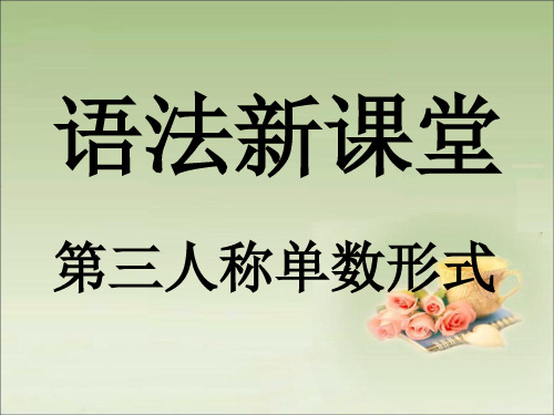 仁爱版级英语上册语法专题三人称单数参考精品PPT课件