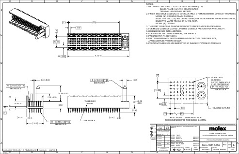 摩乐斯电子技术有限公司 HDM 后平面模块极性引脚选项销售集装箱 型号：73644说明书