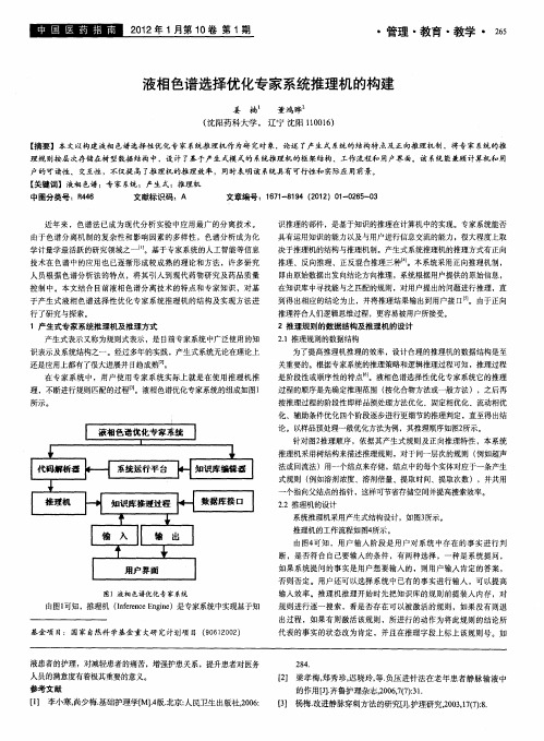 液相色谱选择优化专家系统推理机的构建