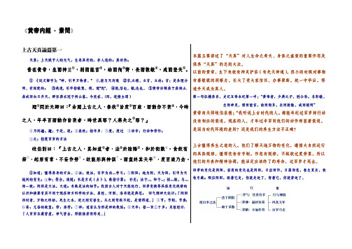 自学笔记黄帝内经上古天真论篇第一