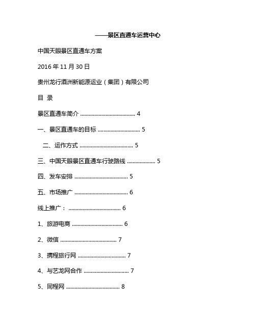 新版景区直通车运营方案