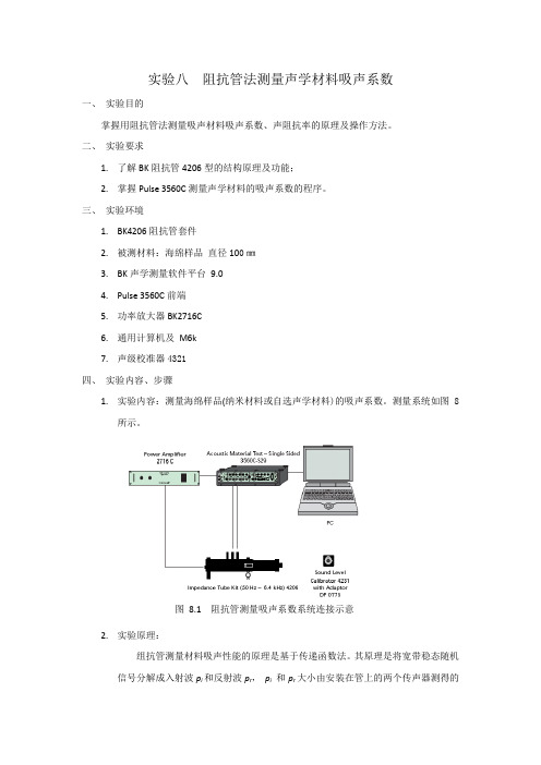 阻抗管法测量声学材料吸声系数