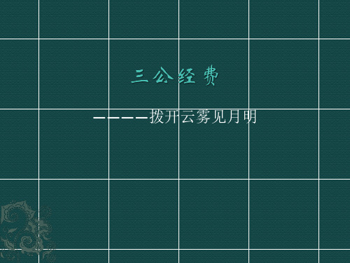 三公经费