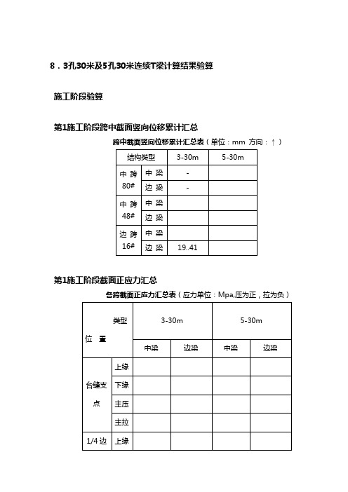 m预应力连续T梁通用图计算书