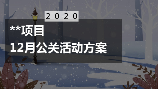 12月房地产圣诞、双十二购物节主题暖场活动方案