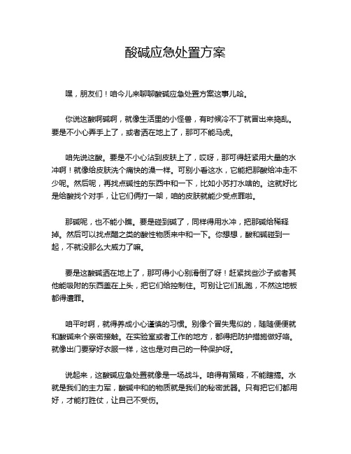 酸碱应急处置方案