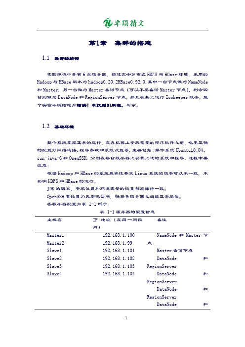 【卓顶精文】Hadoop--HBase-使用指南.docx