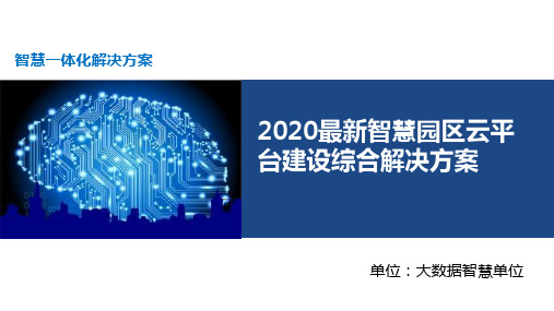 2020最新智慧园区云平台建设综合解决方案