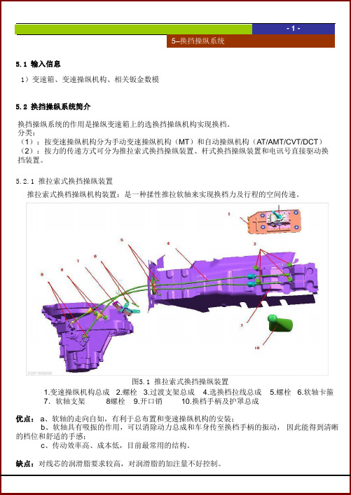 汽车设计指南(换档操纵系统布置)