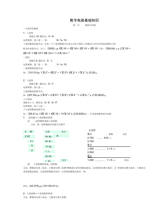 数字电路基础知识DOC