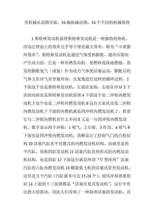 学机械从动图开始,34幅机械动图,34个不同的机械原理