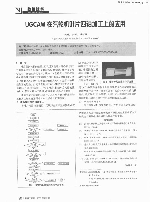 UGCAM在汽轮机叶片四轴加工上的应用