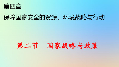 新教材高中地理第四章第二节国家战略与政策pptx课件新人教版选择性必修3