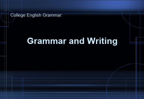 大学英语语法与写作College English Grammar and Writing 2 Basic parts of a sentence (II)_43