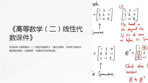 《高等数学(二)线性代数课件》