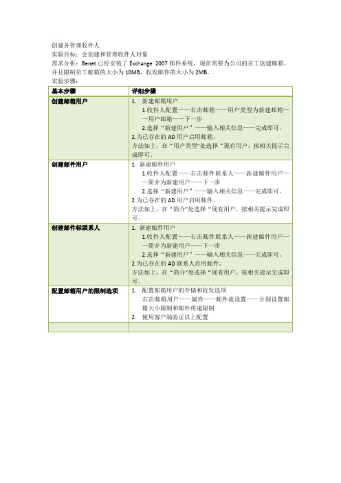 Exchange收件人管理