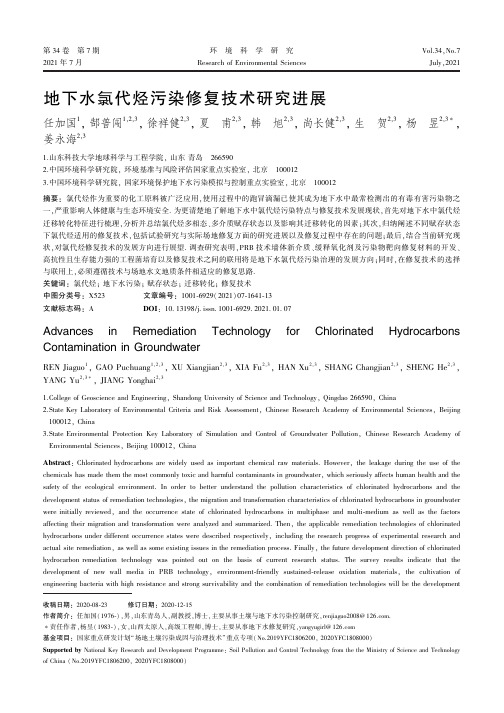 地下水氯代烃污染修复技术研究进展