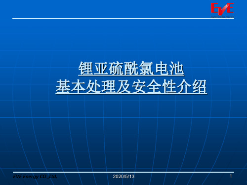 锂亚硫酰氯电池处理及安全性(祝媛)讲诉