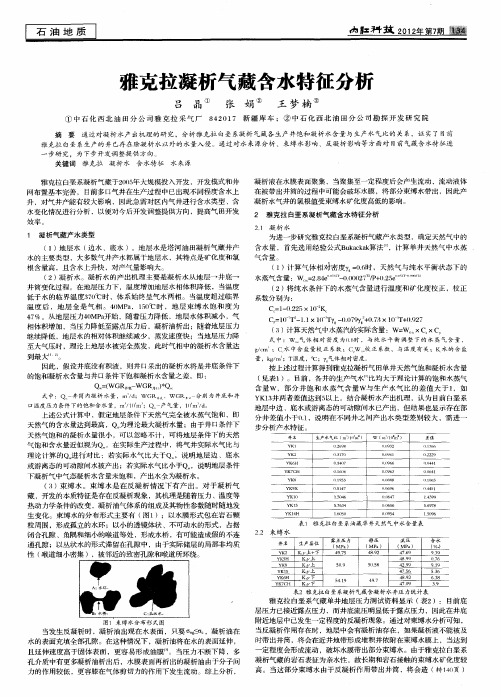 雅克拉凝析气藏含水特征分析