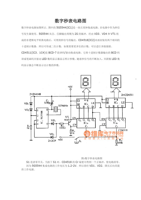 数字秒表电路图