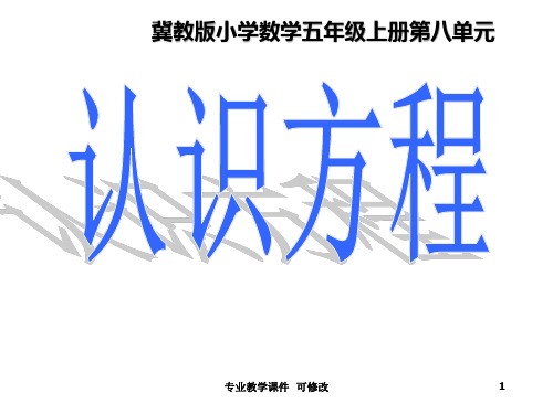 冀教版五年级上册数学课件《认识方程》