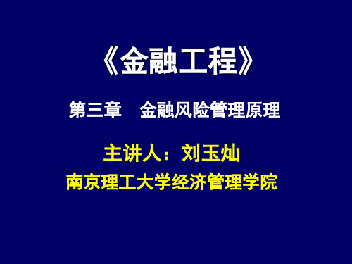 第3章  金融风险管理原理