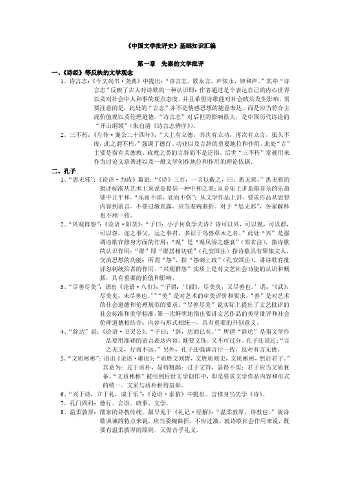 中国文学批评史资料