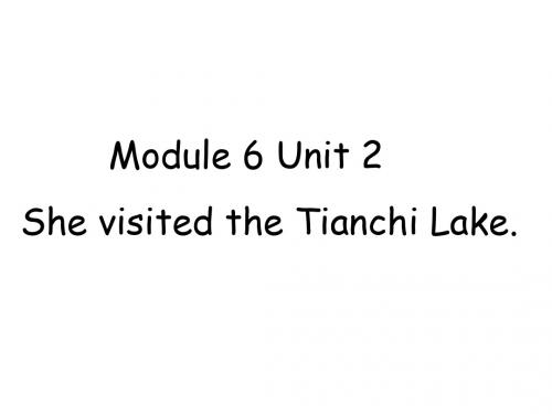 外研版(三起)六年级英语下册Module 6 Unit 2《She visited the Tianchi Lake》ppt课件1