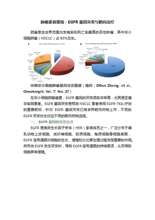 肺癌患者需知：EGFR基因突变与靶向治疗