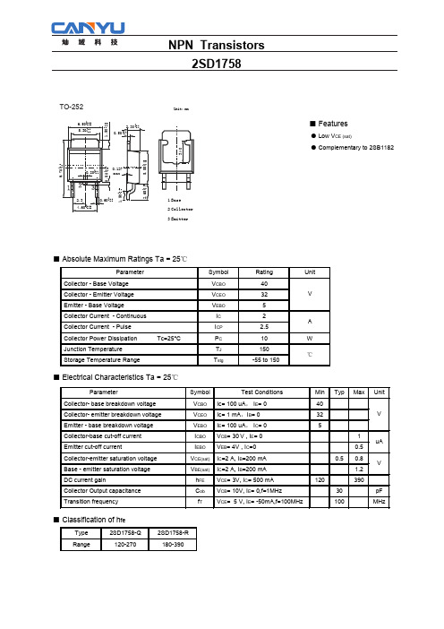 2SD1758 PDF规格书