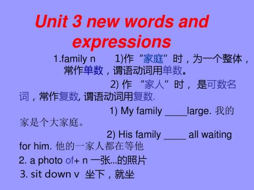 Unit 3 new words and expressions