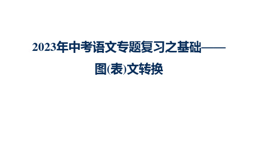 2023年中考语文专题复习之基础—— 图(表)文转换