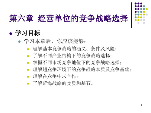 经营单位的竞争战略选择ppt课件 (2)