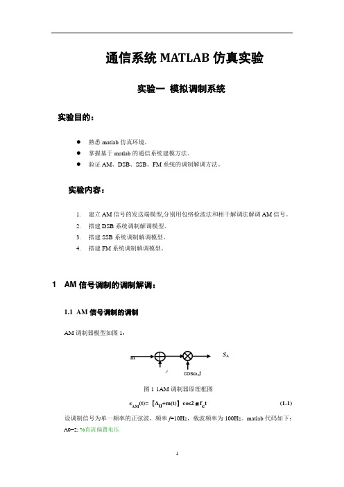 通信系统MATLAB仿真实验2010FALL