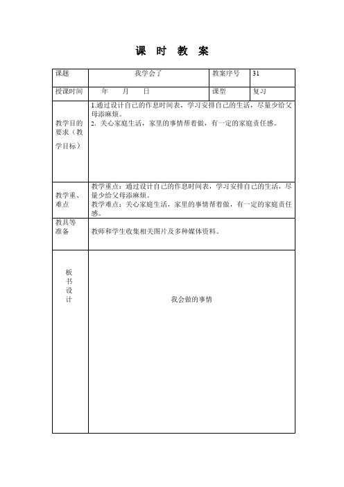 我会做的事情