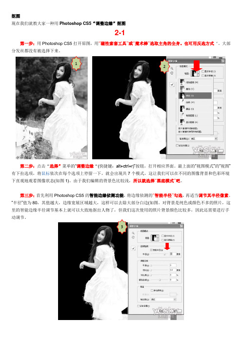 Photoshop CS5“调整边缘”抠图抠图new