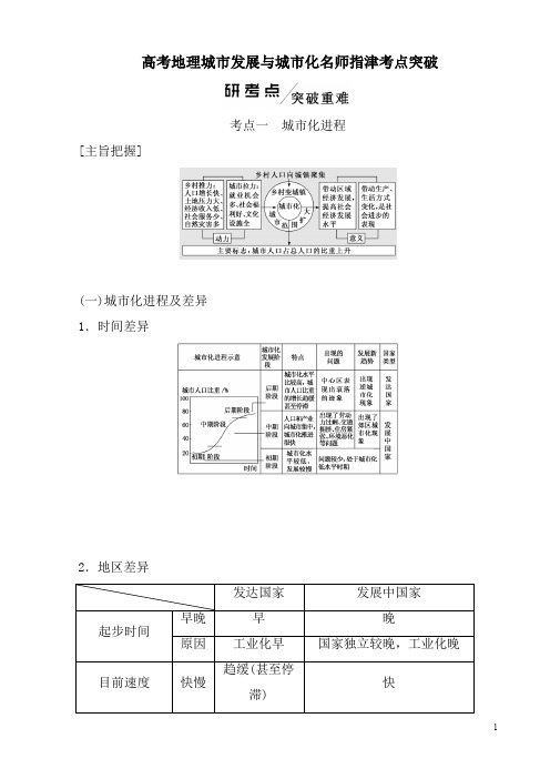 高考地理城市发展与城市化名师指津考点突破(19页)