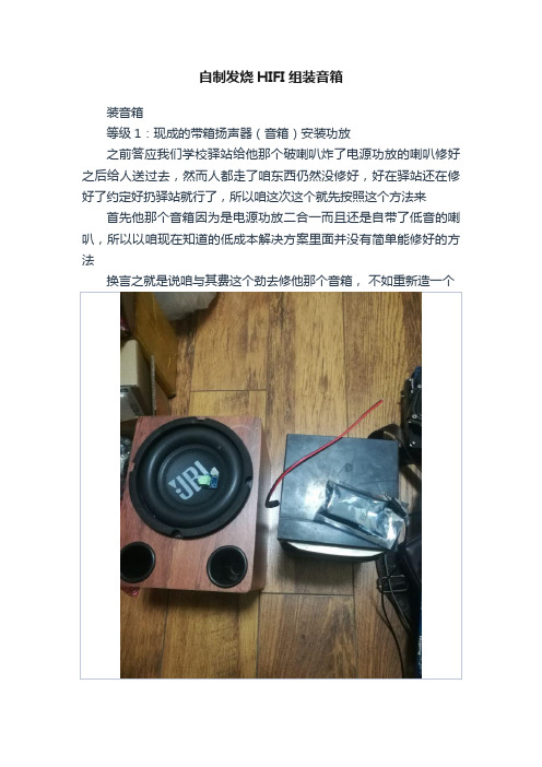 自制发烧HIFI组装音箱