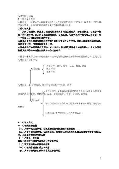 心理学综合知识