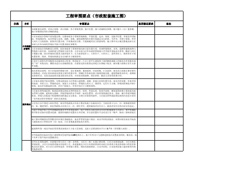 工程审图要点(市政配套施工图)