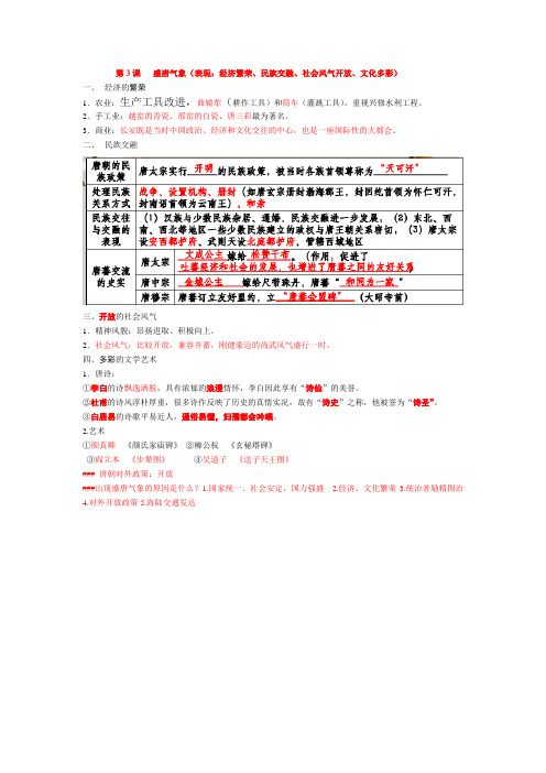 初中七年级下册历史第3.4.5课