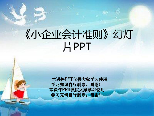 《小企业会计准则》幻灯片PPT