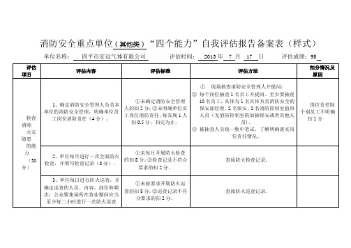 消防四个能力