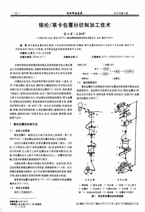 锦纶莱卡包覆纱纺制加工技术