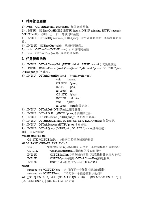 UCOSII部分函数中文注释