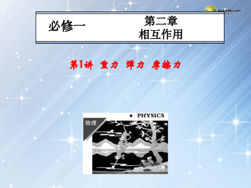 重庆市万州区龙宝中学高考物理总复习 第2章 第1讲 重力 弹力 摩擦力课件